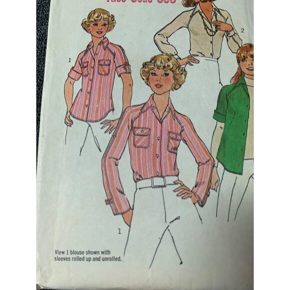 Simplicity Misses Shirt Sewing Pattern sz 14 7912 - uncut - Picture 2 of 9